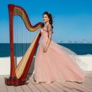 Female harp player Dubai UAE